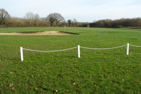 Golf Course Post And Chain Link Fencing Golf Course Post And Chain Link Fencing