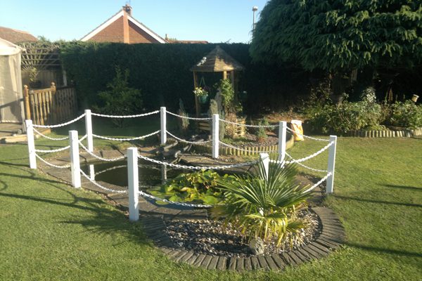 Pond Safety Fencing Bespoke Posts and Chains Pond Safety Fencing Bespoke Posts and Chains