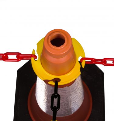 traffic cone chain holder